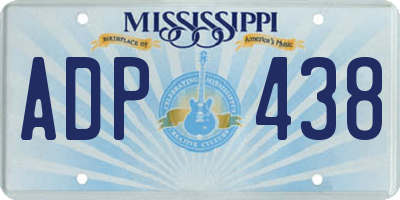 MS license plate ADP438