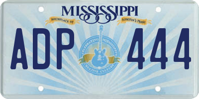 MS license plate ADP444