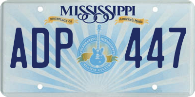 MS license plate ADP447