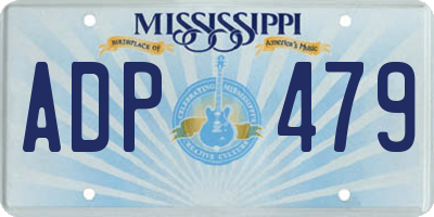MS license plate ADP479