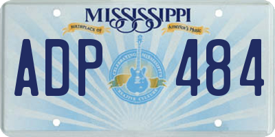 MS license plate ADP484