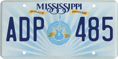 MS license plate ADP485