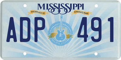 MS license plate ADP491