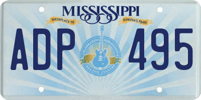 MS license plate ADP495
