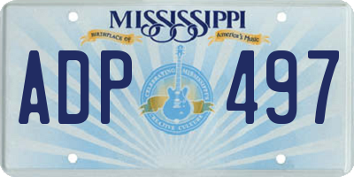 MS license plate ADP497