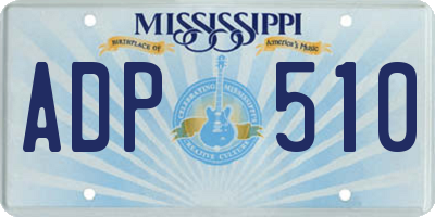 MS license plate ADP510