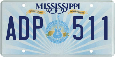 MS license plate ADP511