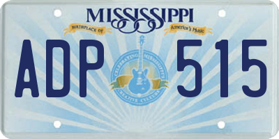 MS license plate ADP515