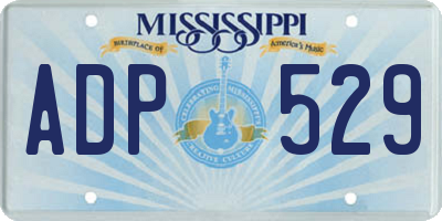 MS license plate ADP529