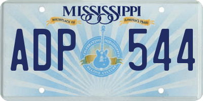 MS license plate ADP544
