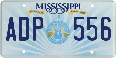 MS license plate ADP556