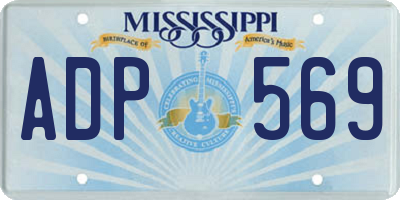MS license plate ADP569