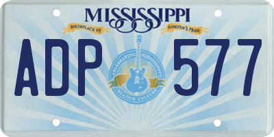 MS license plate ADP577