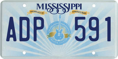MS license plate ADP591
