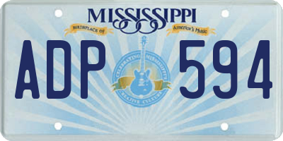 MS license plate ADP594