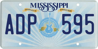 MS license plate ADP595