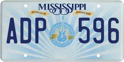 MS license plate ADP596