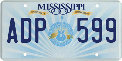 MS license plate ADP599