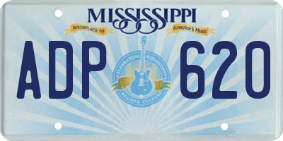 MS license plate ADP620