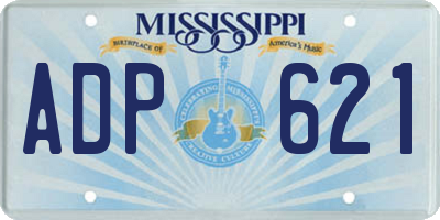 MS license plate ADP621
