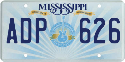 MS license plate ADP626