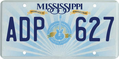 MS license plate ADP627