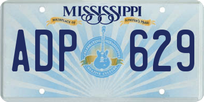 MS license plate ADP629