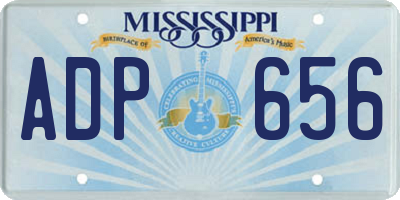 MS license plate ADP656