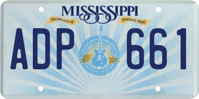 MS license plate ADP661