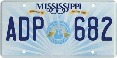 MS license plate ADP682