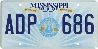 MS license plate ADP686
