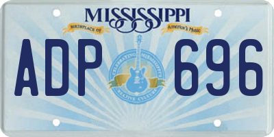 MS license plate ADP696