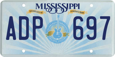 MS license plate ADP697