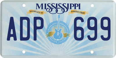 MS license plate ADP699