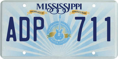 MS license plate ADP711