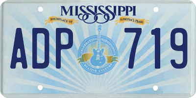 MS license plate ADP719