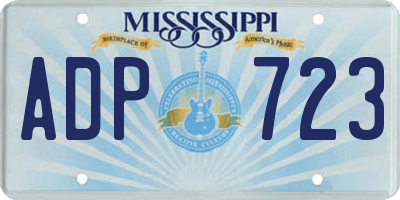 MS license plate ADP723