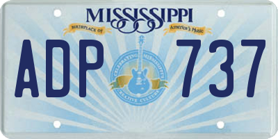 MS license plate ADP737