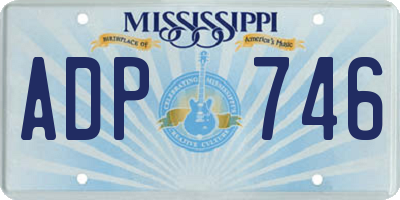 MS license plate ADP746