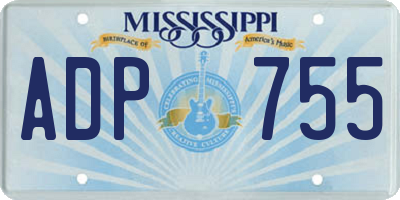 MS license plate ADP755