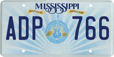 MS license plate ADP766