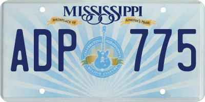 MS license plate ADP775