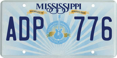 MS license plate ADP776