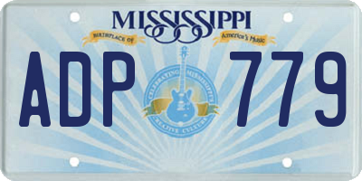 MS license plate ADP779