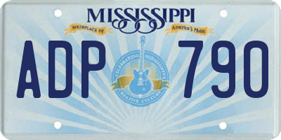 MS license plate ADP790