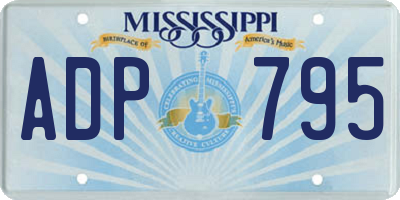 MS license plate ADP795