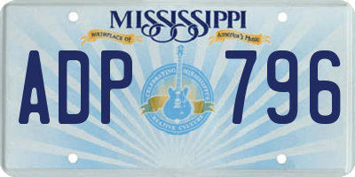 MS license plate ADP796
