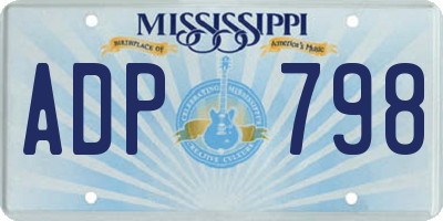 MS license plate ADP798