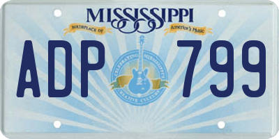 MS license plate ADP799