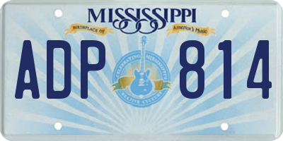 MS license plate ADP814